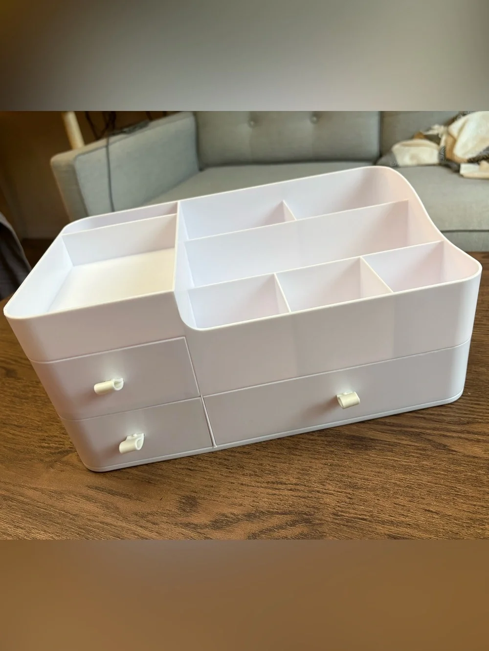 White Cosmetic & Desk Organizer with Drawers